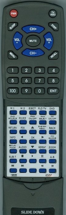 ADVENT Replacement Remote Control for 1365055, ADV38FR