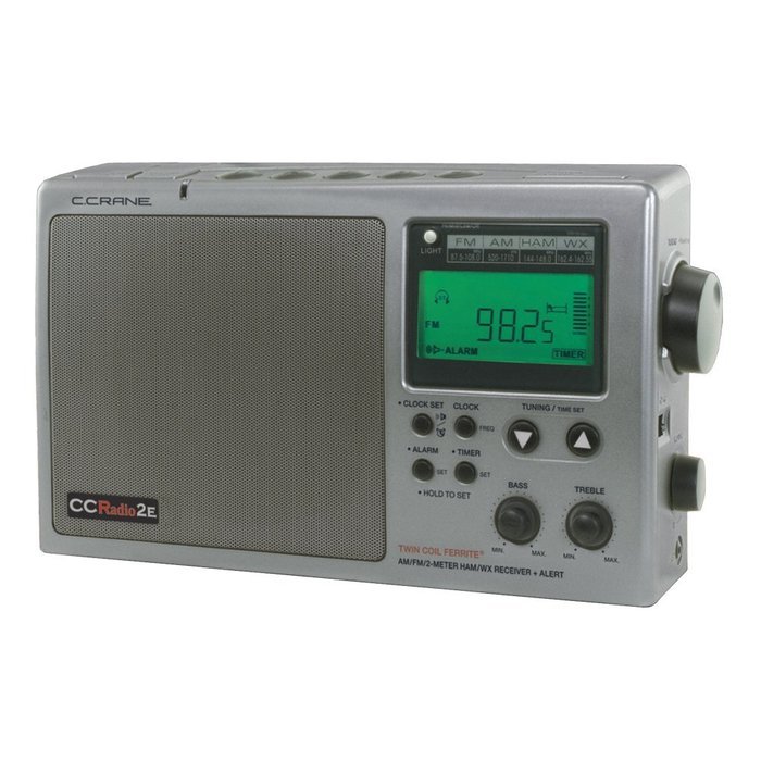 C. Crane CC Radio-2E Enhanced Portable AM FM Weather and 2-Meter Ham Band (Titanium) CC2TE and SoftSpeaker-2 Pillow...