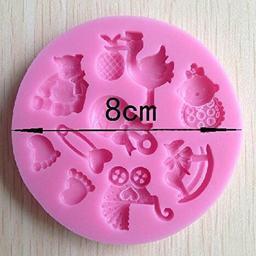 Genenic 3D Fondant Candy Baby Footprint Animal Mould Mold Cake Decorating N4
