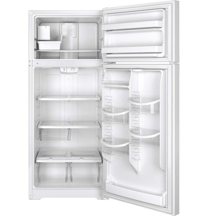 GE GIE18HGHWW 17.6 Cu. Ft. White Top Freezer Refrigerator - Energy Star N4