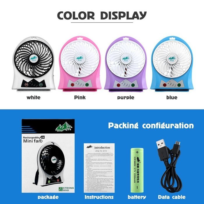 Mini Fan IMFair Operated Portable Usb Battery Fan N7
