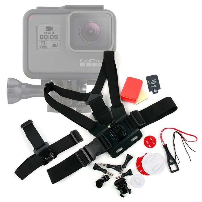 DURAGADGET Action Camera 17-in-1 Extreme Sports Accessories Bundle Compatible with the GoPro HERO5 Black & Hero4...