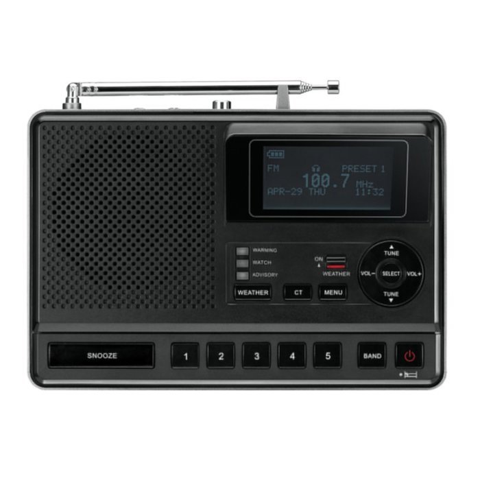 Sangean S.A.M.E. Table-Top Weather Hazard Alert with AM / FM-RBDS Alarm Clock Radio - 1 Year Direct Manufacturer...