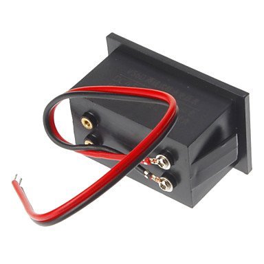Water Resistant 0.56" 3-Digit Red LED Voltmeter - Black (DC 4.5-150V)