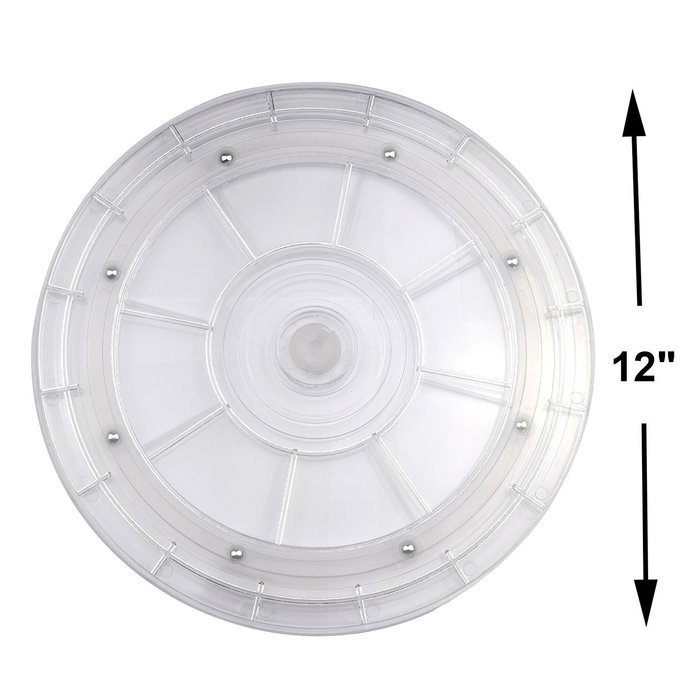 YAMAY&reg; Lazy Susan Turntable Organizer 8 inch White Acrylic for Spice Rack Kitchen Corner Cabinet Dining Patio... N6