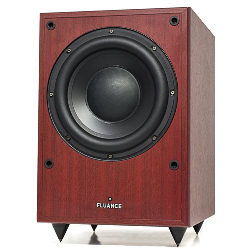 Fluance DB-150 10 Inch 150 Watt Low Frequency Powered Subwoofer-Dark Walnut N9