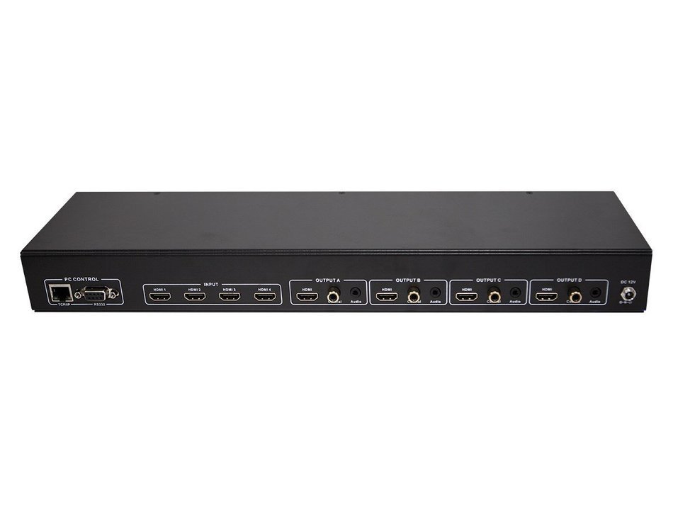 Monoprice Blackbird 4k 4x4 HDMI Matrix with 4x Coax Out
