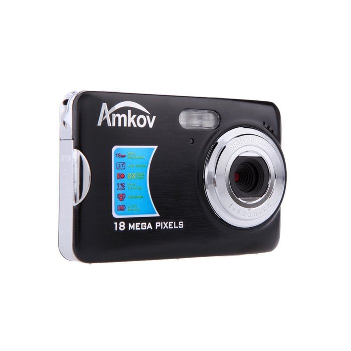Andoer CDFE HD Digital Camera 18MP 2.7" TFT 8x Zoom Smile Capture Anti-shake Video Camcorder N9