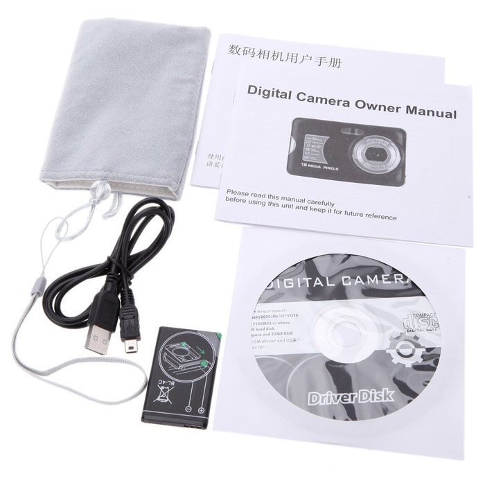 Andoer CDFE HD Digital Camera 18MP 2.7" TFT 8x Zoom Smile Capture Anti-shake Video Camcorder N10