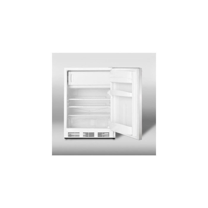 Summit AL650LSSHH 24" 5.1 Cu. Ft. Capacity Freestanding Refrigerator-Freezer with Lock Dual Evaporator Cooling... N2