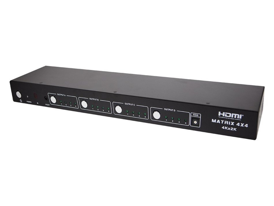 Monoprice Blackbird 4k 4x4 HDMI Matrix with 4x Coax Out N2