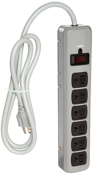 Power All 780055 Indoor 6-Outlet 125-volt Metal Surge Strip with 4-Feet Cord