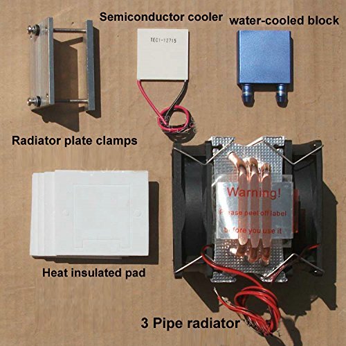Qianson Thermoelectric Peltier Semiconductor Refrigeration Water Cooling System Cooler Fan TEC1-12715 Assembled N2