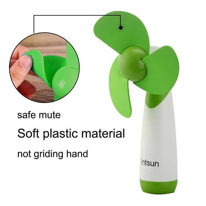Intsun Handheld Portable Battery Operated Cooling Mini Fan Electric Personal Fans for Home and Travel (blue) N20