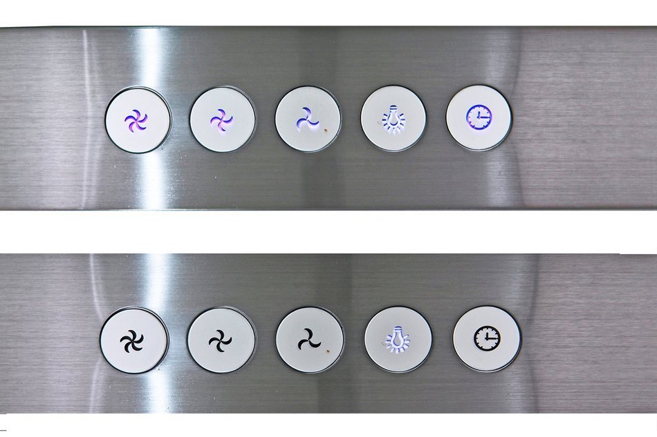 FIREBIRD 30" Wall Mount Stainless Steel Tempered Glass Wall Mount Powerful Push Button Control Kitchen Vent Fan... N3