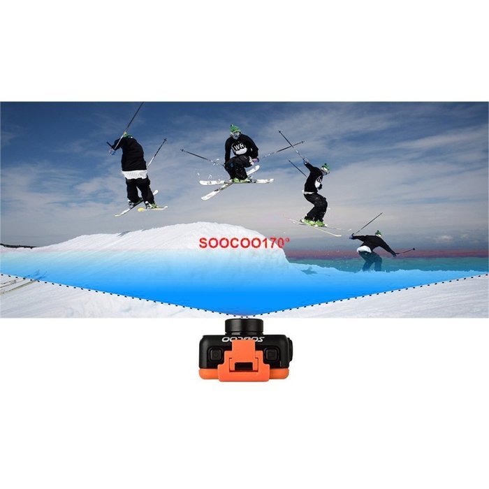 SOOCOO Sports Camera 1080P HD 170 Degrees Wide Angle 60M Waterproof Outdoor Sports Video Diving Action DV N17