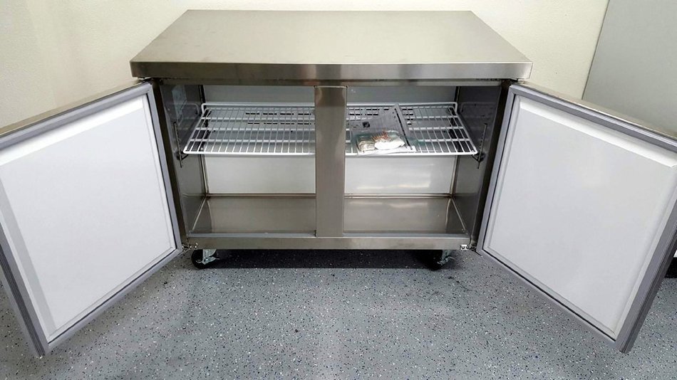 48" Undercounter 2 Door Commercial Restaurant Stainless Steel Freezer, TUC48F, 11.9 Cu. Ft. N2