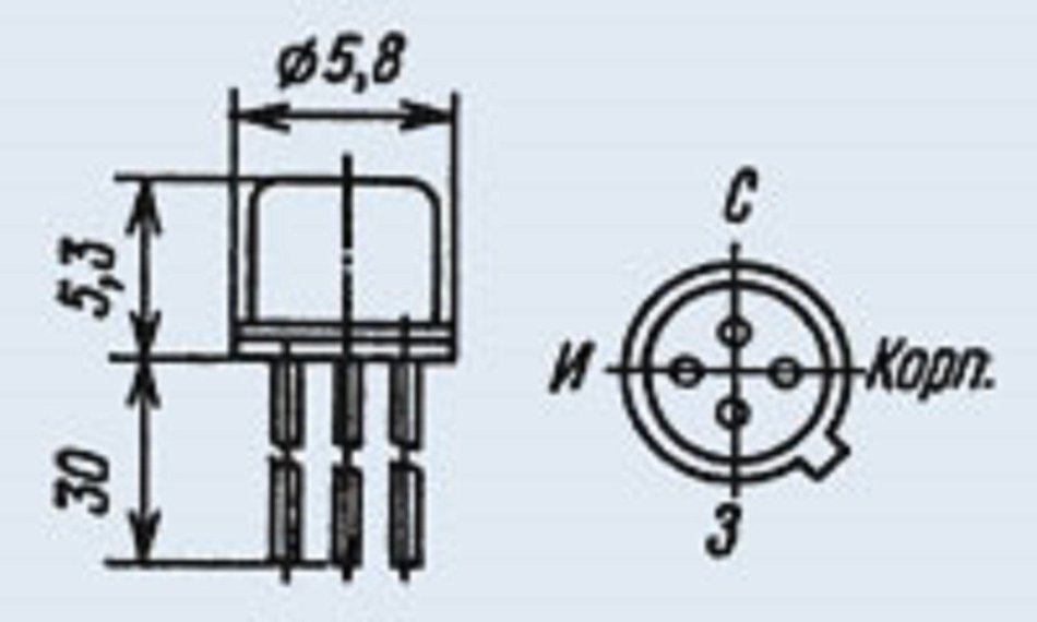 Transistors silicon 2P304A (KP304A) USSR 1 pcs