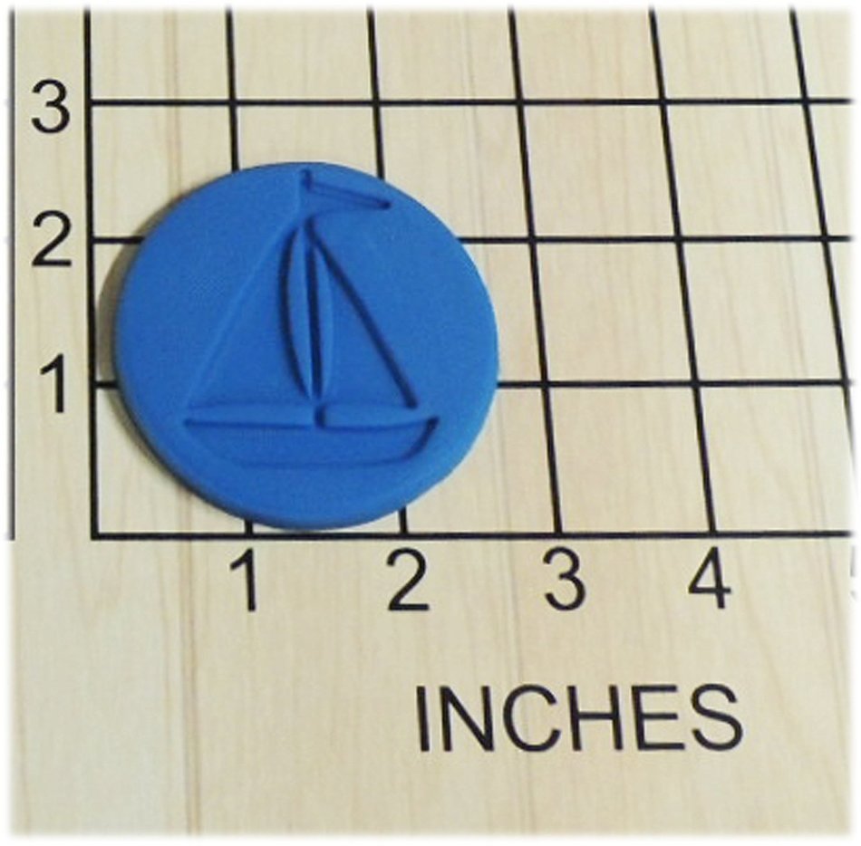 Nautical Sailboat Cookie Cutter and Stamp #1292 N2