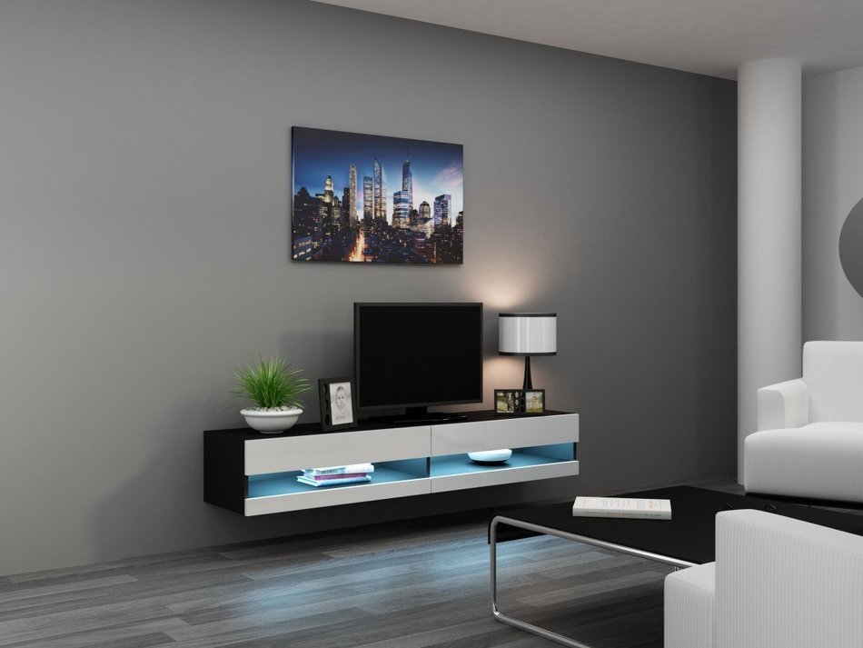 Seattle VER 80" LED - TV Stand - High Gloss TV Stand / Media Shelf - Design Hanging Furniture / Hanging TV Stand...