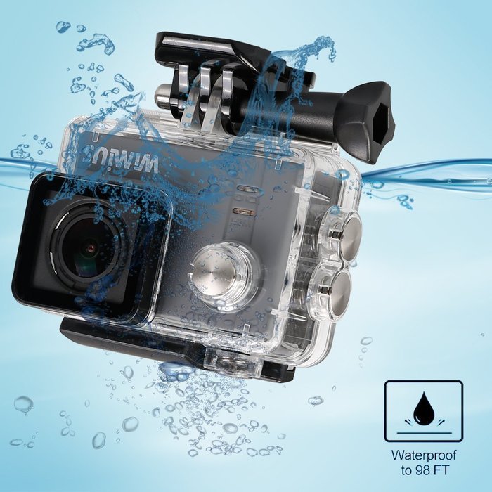 WiMiUS&reg; Waterproof Action Camera 16MP 2K WiFi Sports Camera Ambarella Built-in WiFi Helmet Cam HD Camcorder N7