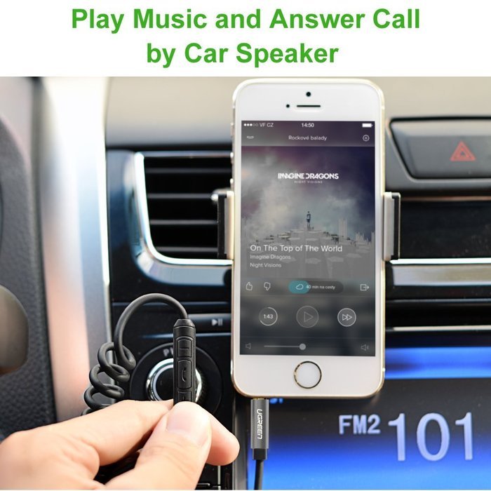 3.5mm Audio Cable, Ugreen 3.5mm Coiled Stereo Audio Cable Male for Car Stereo/Headphone/Phone/MP3(5FT, Black)
