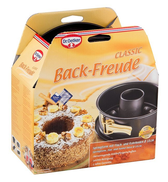 Dr.Oetker Spring form "Back-Freude" With Flat-And Tubular Base O7.09", Black N3