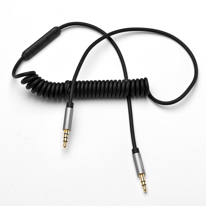 3.5mm Audio Cable, Ugreen 3.5mm Coiled Stereo Audio Cable Male for Car Stereo/Headphone/Phone/MP3(5FT, Black) N2