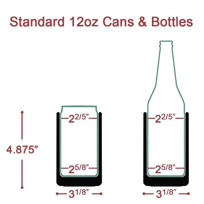 CoZroom Stainless Steel Can Cooler 12oz-Double Wall Vacuum- Personal Beverage Cooler Fits Cans and Bottles