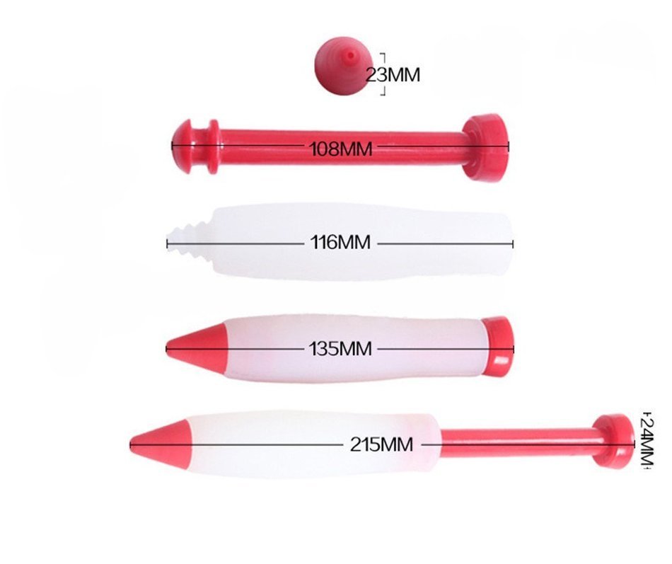 Fondant Cake Decorating Mouth Pen Silicone Chocolate Cream Sauce Baking Tool N2