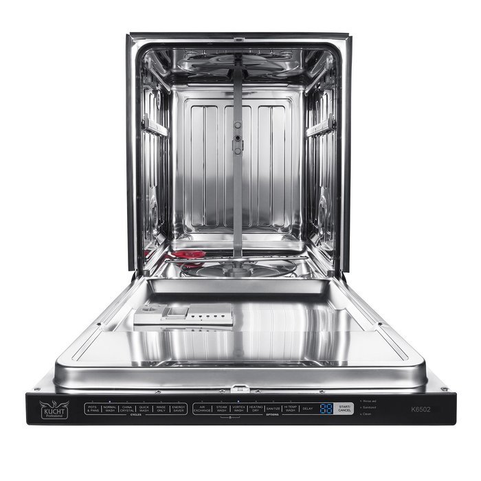 Kucht K6502D 24" Top Control Dishwasher in Stainless Steel with Stainless Steel Tub and Multiple Filter N6