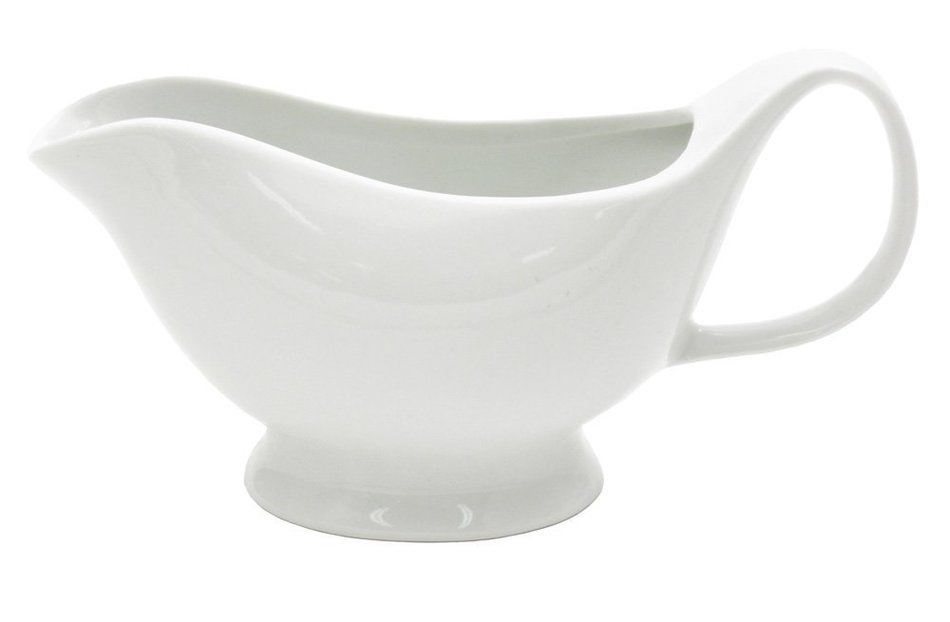 Kitchen Supply 8050 White Porcelain Gravy Boat, 10-ounce