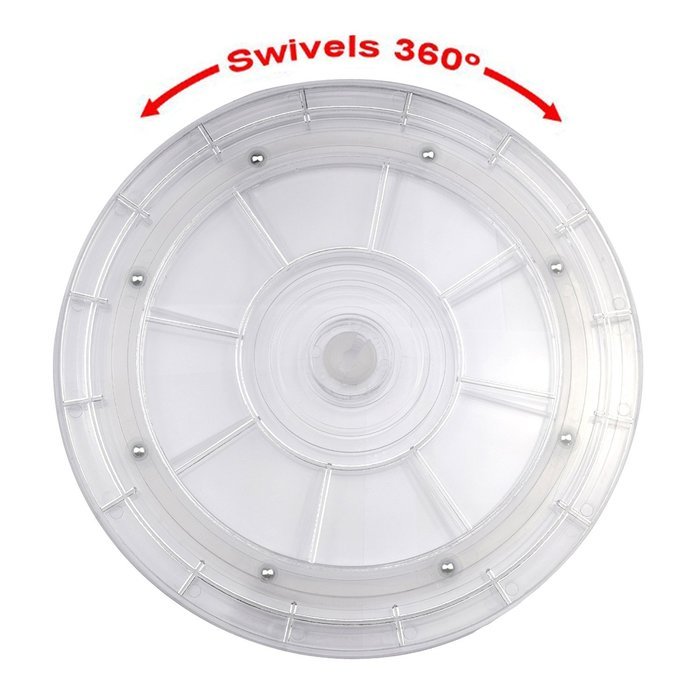 YAMAY&reg; Lazy Susan Turntable Organizer 8 inch White Acrylic for Spice Rack Kitchen Corner Cabinet Dining Patio... N7