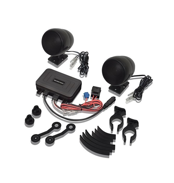 Big Bike Parts (13-252BTBK) Black Bluetooth Stereo System