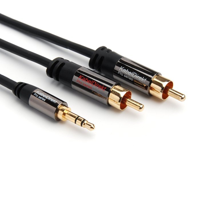 KabelDirekt (15 feet) 3.5mm Male to 2 x RCA Male Stereo Audio Cable - PRO Series N9