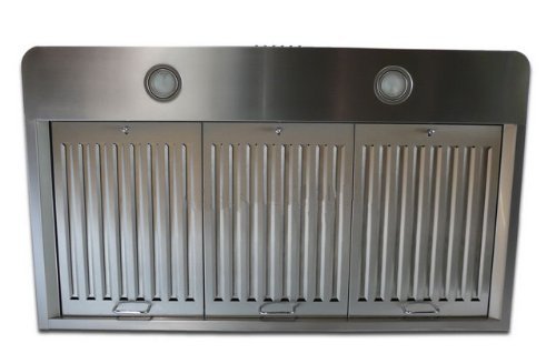 36x20 Pro Stainless Steel Baffle Filter Wall Mounted Range Hood Vent