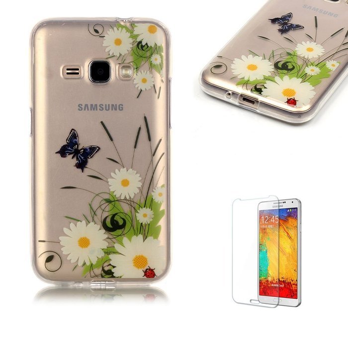 Galaxy J120(2016 Model) TPU Case with Free Screen Protector,Funyye See Through Transparent Soft Rubber Silicone... N38