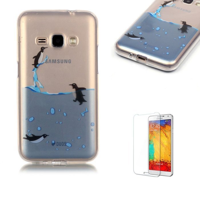 Galaxy J120(2016 Model) TPU Case with Free Screen Protector,Funyye See Through Transparent Soft Rubber Silicone... N42