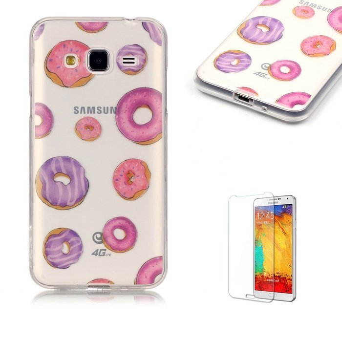 Galaxy J120(2016 Model) TPU Case with Free Screen Protector,Funyye See Through Transparent Soft Rubber Silicone... N44