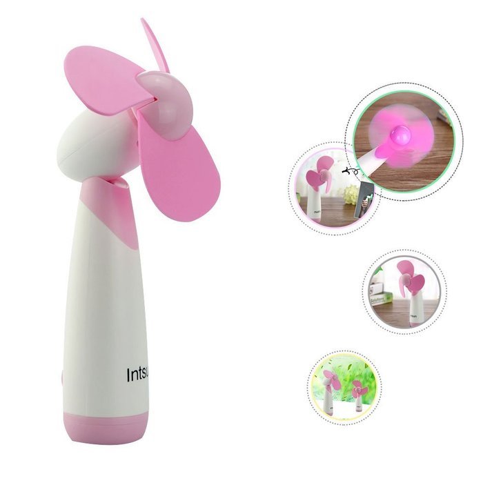 Intsun Handheld Portable Battery Operated Cooling Mini Fan Electric Personal Fans for Home and Travel (blue) N23