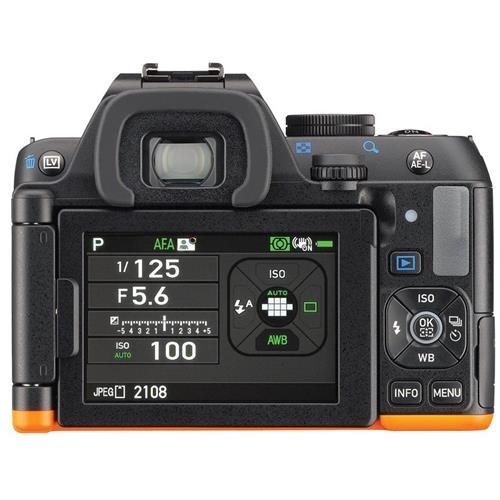 Pentax K-S2 SLR lens kit w/18-135mm WR balck/orange 20 MP Weatherized Wi-Fi/NFC Enabled SLR Camera, Body Only...