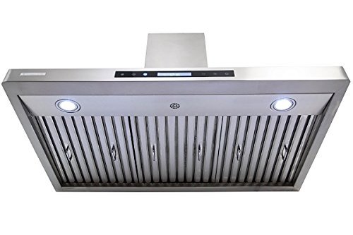 XtremeAir PX15-W42 Wall Mount Range Hood with 900 CFM Baffle Filters/Grease Drain Tunnel, 42" N2