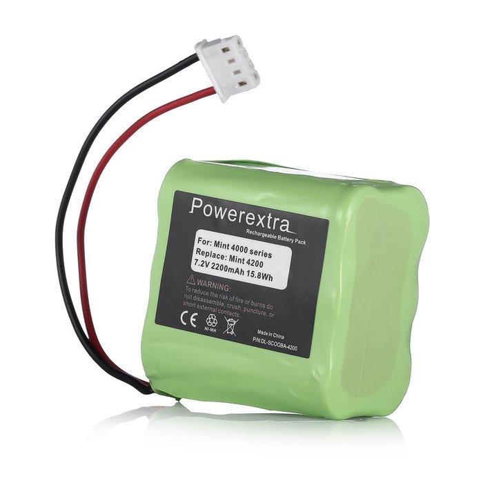 Powerextra 2200mAh High Capacity 7.2V Replacement Battery for iRobot Braava 320/321 & Mint 4200/4205 N4