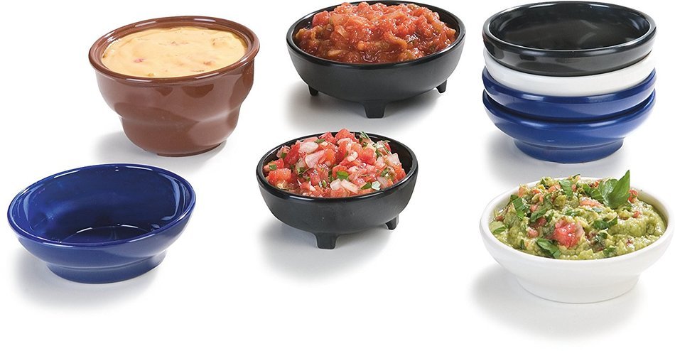 Carlisle 087303 Molcajete Ramekin, 3 oz. Black, Melamine N8