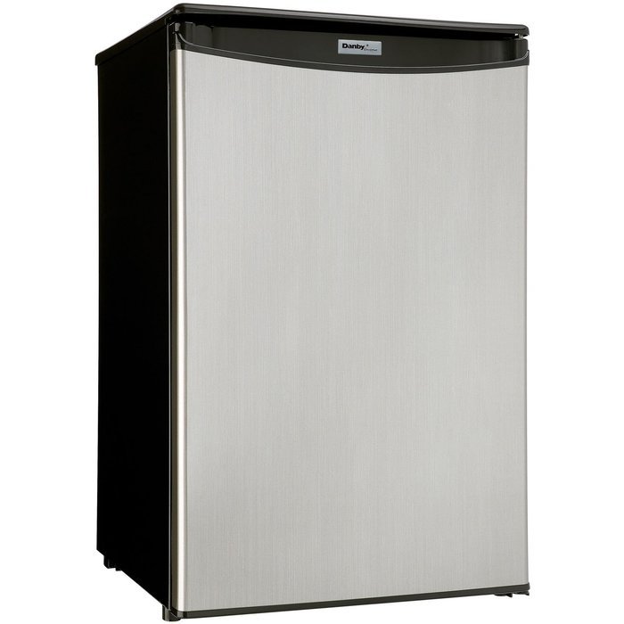 Premium Mini Fridge Appliances Compact Small Apartment Size Refrigerator in Stainless Steel N3