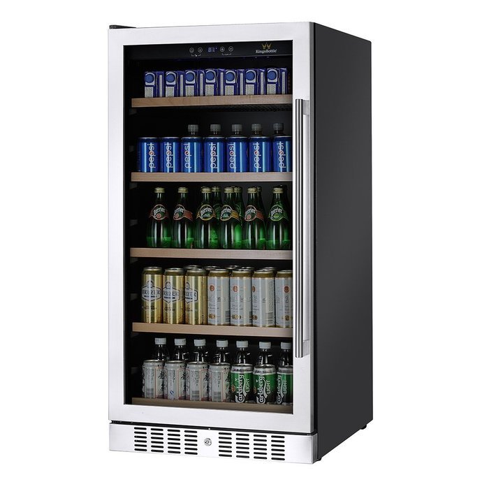 9.53CF ( 270L ) BEVERAGE REFRIGERATOR GLASS DOOR WITH SEAMLESS STAINLESS STEEL TRIM N2
