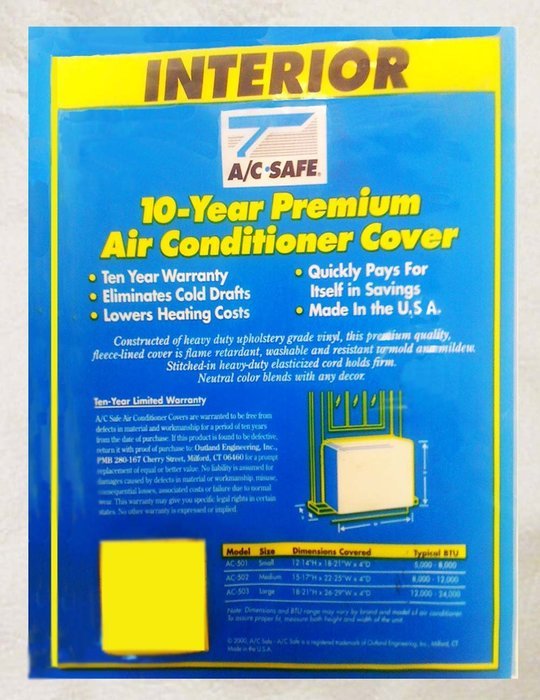 AIR CONDITIONING WINDOW UNIT LARGE INTERIOR COVER