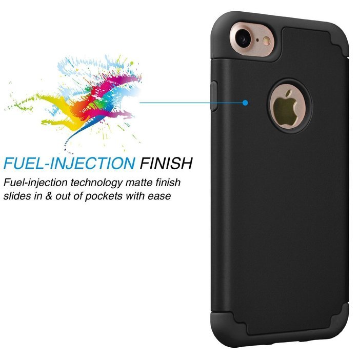 iPhone 7 Case, [4.7 Inch] HLCT Slim Fit Thin, Soft Interior Silicone Bumper & Hard PC Back, Shock-Absorption Hybrid... N11