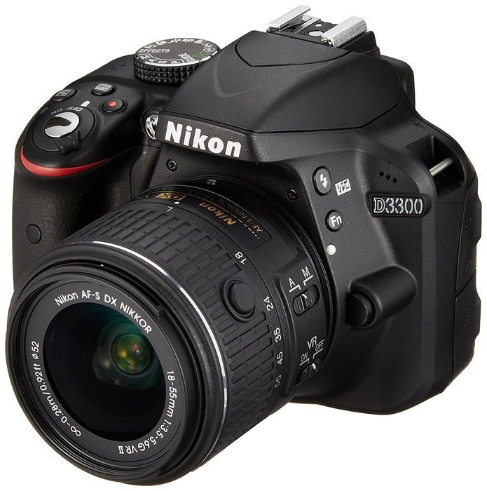 Nikon digital camera D3300 double zoom kit 18-55mm DX VR II & 55-200mm DX VR II Lenses2 Black