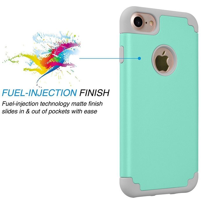 iPhone 7 Case, [4.7 Inch] HLCT Slim Fit Thin, Soft Interior Silicone Bumper & Hard PC Back, Shock-Absorption Hybrid... N13